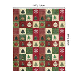 Horaldaily Christmas Flannel Blanket Throw, Red Green Checkered Tree Snow Ornaments Soft Fuzzy Plush Cozy Fleece Blankets for Couch Sofa Bed Lounging, Ideal Gifts for Kids Adults Wife Self, 50x60 Horaldaily
