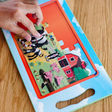 Melissa & Doug Take-Along Magnetic Jigsaw Puzzles Travel Toy On the Farm (2 15-Piece Puzzles) - FSC Certified Melissa & Doug