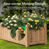 VIVOSUN 3.6 x 1.3Ft Wooden Raised Garden Bed, 43.5 x 16 x 14 Inches, Outdoor Wood Planter Box with Screwdriver and a Liner for Garden, Patio, Balcony, Backyard and Outdoors, 2Pcs VIVOSUN