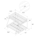 DHP Miles Low Metal Bunk Bed Frame for Kids, With Built-in Ladder, High Guardrail and Metal Slats, Floor Bed Bottom Bunk, No Boxspring Required, For Small Spaces, Twin-Over-Full, Black DHP