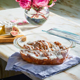 6-Piece Glass Tureen Dishes for Oven with Lids, Durable Borosilicate Glass Covered Bakeware Set, Microwave Safe, Versatile Round Glass Baking Dishes for Oven with Lid. Clear Lead-Free Casserole Cookware. Le'raze