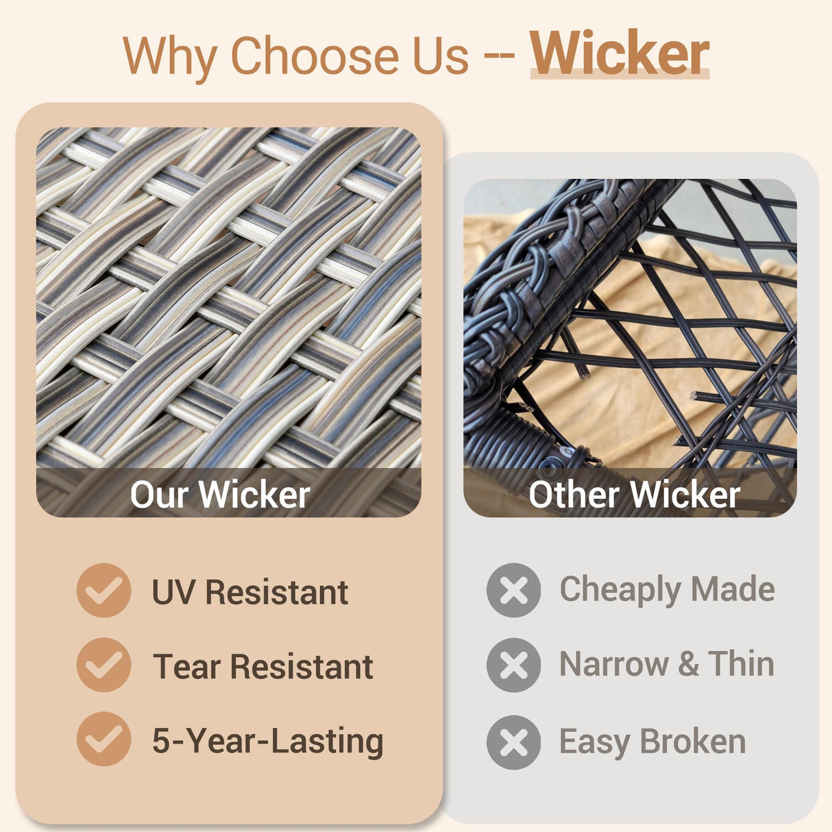 HOOOWOOO Outdoor Patio Furniture Set with Fire Pit Table,11 Pieces Wicker Out Door Sectional Furniture L Shaped Couch,Outside Patio Conversation Sets Swivel Chair,Navy Blue HOOOWOOO