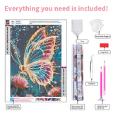 Butterfly Diamond Art Kits for Adults, 5D Butterfly Diamond Painting Kits for Beginner, DIY Aniamal Gem Art Dots for Adults, Perfect for Home Wall Decor 12x16 Inch GEEHEIY
