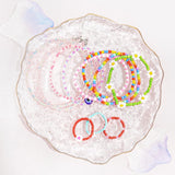 Redtwo 8000pcs 3mm Glass Seed Beads for Bracelet Making Kit, Small Beads Friendship Jewelry Making Kit, Tiny Waist Beads with Letter Beads and Elastic String, DIY Art Craft Girls Gifts. Redtwo