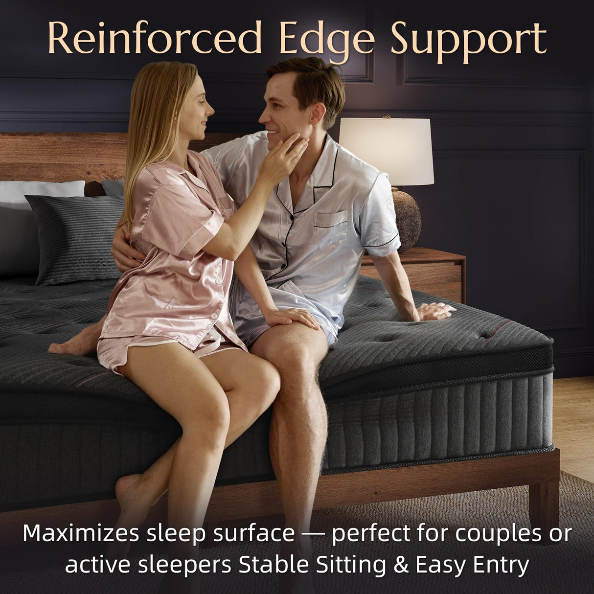 ZLNDR Aura Queen Mattress - 12 Inch Hybrid Mattresses Queen Size in a Box - Medium Firm Colchones Queen Cooling Gel Memory Foam & Pocket Coils for Pressure Relief - Motion Isolation - Black ZLNDR