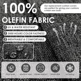 RADIATA 9 Pieces Aluminum Patio Furniture with Fire Pit Conversation Set with 29'' Large Depth Seat Outdoor Luxury Sofa Set (Dark Gray with White Aluminum) RADIATA