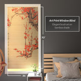 Red Lantern Bamboo Window Shade Blind - Cherry Blossom 36" Wide Red Lantern