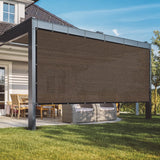 VICLLAX 90% Shade Fabric Sun Shade Cloth Privacy Screen with Reinforced Grommets for Outdoor Patio Garden Pergola Cover Canopy 10x10 FT, Mocha VICLLAX