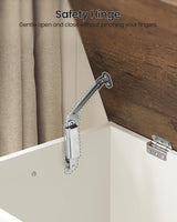 CHOEZON Storage Chest, 39.4" Wooden Storage Trunk, Modern Storage Bench with Safety Hinge, Toy Chest Storage, Farmhouse Style, for Bedroom, Living Room, Walnut and White MCW10WL CHOEZON