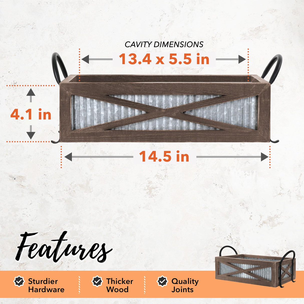 Autumn Alley Farmhouse Toilet Paper Basket for Back of Toilet - Farmhouse Toilet Paper Holder, Organizer and Toilet Paper Basket - Tank Topper Basket Holder, Farmhouse Rustic Home Decor, Brown Autumn Alley