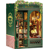 Fsolis Book Nook Kit, DIY Miniature Dollhouse Kit 3D Puzzles for Adults Mini House Tiny Home Bookshelf Decor DIY Project for Women Teenagers Craft Hobbies Gifts for Book Lovers（OWL Bookstore） Fsolis