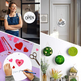 10 Pcs 10" Round Sublimation Door Hanger Blanks, White Hardboard MDF Wood Blanks, Unfinished Circle Sublimation Sign Blanks with Rope for Wall Hanging, Heat Press Machine Printing, Craft DIY Projects LOPOO