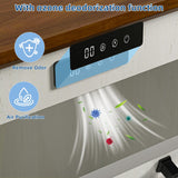 OUTGUAVA 13 Gallons Tilt Out Trash Cabinet Free Standing Kitchen Trash Bin Cabinet Recycling Garbage Cabinet with Deodorizing Function Pet Proof Trash Can Holder for Kitchen Living Room, Antique White OUTGUAVA