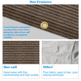 Awnpro 14' x 18' Sun Shade Sail Straight Edge Sun Shade Canopy with Grommets Sunlight Block Shade Cover for Outdoor Pergola Patio Backyard Garden (Brown) AwnPro