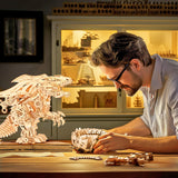 RMOKA 3D Wooden Puzzles for Adults, Building Sets Walking and Roaring Dragon Wooden Model Kit - DIY Mechanical Dragon Puzzle Toys for Boys Kids Ages 8-12-14, Gifts for Teen Men with Lifelike Walk RMOKA