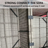 10 Pieces Outdoor Patio Furniture Clips Sectional Couch Sofa Funiture Clips Wicker Rattan Furniture Alignment Connector Wicker Chair Fastener Clips Connect The Sectional or Module Outdoor Couch Black Patio Novagarden