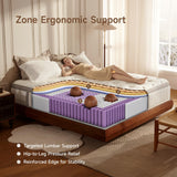 Sofelf Queen Size Mattress, 14 inch Queen Cool Memory Foam Mattresses for Pressure Relief, Medium Firm Hybrid Mattress in a Box, CertiPUR-US Certified Sofelf