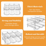 Plastic Stackable Wine Rack for Refrigerator, 2 Tier Large Capacity Water Bottle Organizer for Cabinet, Free-Standing Water Bottle Storage Rack for Fridge, Countertop, Pantry, Freezer, Hold 6 Bottles Noyhnuoch