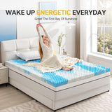 SINWEEK 2 Inch Egg Crate Memory Foam Mattress Topper Twin Size, Soft Mattress Pad for Back Pain Relief, Bed Topper, CertiPUR-US Certified, Blue SINWEEK