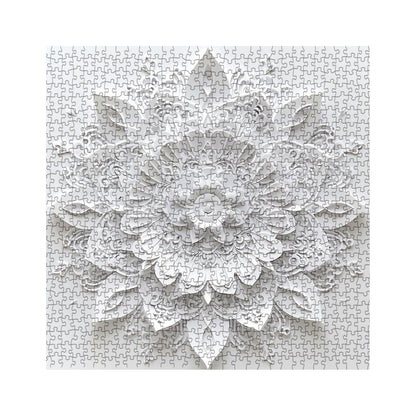 Mandala Flower for Adults 1000 Pieces, Papercut Floral Jisaw Puzzle, Difficult Challenging Art The Lotus Flower Puzzle