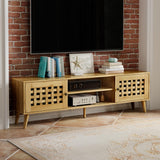 RoyalCraft 63'' TV Stand with Storage, Wood TV Entertainment Center for 65 inch TV, Mid Century Modern TV Entertainment Center with Storage, TV Consoles Cabinets for Living Room RoyalCraft