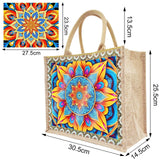 Generic 5D Diamond Art Painting Tote Bag Kit, DIY 5D Diamond Art Painting Handbag Kits, Diamond Art Painting Bag, (Single Side Dot Diamond) (#07-Mandala) WoodArtSupply