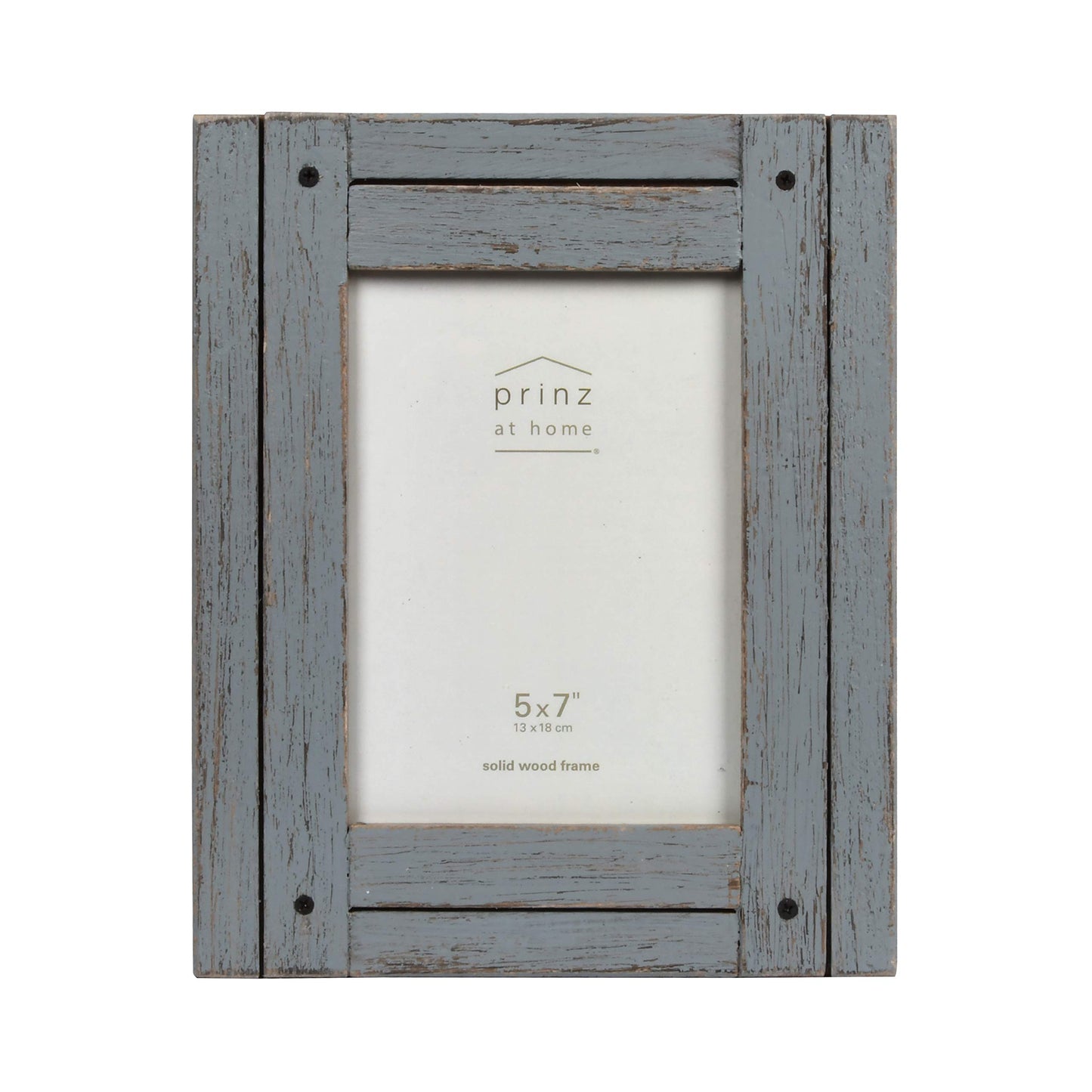 PRINZ Homestead Rustic Wood Frame in Distressed Finish, Gray, 5x7