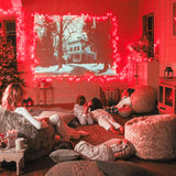 JMEXSUSS 600 LED Red Christmas Lights Outdoor for Christmas Decor, Red String Lights Indoor Clear Wire, Red Twinkle Fairy Lights Plug in for Outside Christmas Tree Party Decorations JMEXSUSS