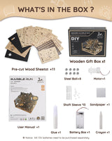 Sainsmart Jr. 3D Wooden Puzzles for Adults, Electric Marble Run Building Kit, Wooden Model Kits Spaceport, Creative Gifts for Teens Ages 14+ (Galaxy Walk) SainSmart Jr.