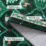 Sivilife Christmas Non Slip Rugs, 2x6 Washable Kitchen Bathroom Entryway Laundry Decor, Green Xmas Carpet Runner Rugs for Hallways Bedroom with Rubber Backing Sivilife
