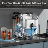 Nugget Ice Makers Countertop with Soft Chewable Pellet Ice, 7 Mins Ice Making, 35.5Lbs/24Hrs, Pebble Ice Maker Machine with Self-Cleaning/Ice Basket/Ice Scoop for Home/Office/Bar, Black ZAFRO