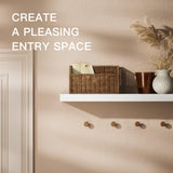 Amada HOMEFURNISHING Floating Shelves Large, 24 x 7 Inch Wall Shelves for Bathroom, Bedroom, Kitchen, Shelves for Wall Decor Set of 2, White - AMFS06 AMADA HOMEFURNISHING