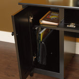 Sauder Edge Water Computer Desk with Storage Drawers, Home Office, L: 59.06" x W: 23.23" x H: 29.02", Estate Black Sauder