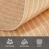 VICLLAX Shade Fabric Sun Shade Cloth Privacy Screen with Grommets for Patio Garden Pergola Cover Canopy 8x8 FT, Wheat VICLLAX