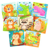 Zeoddler Wooden Puzzles for Toddlers, 8 Pack Animal Jigsaw Puzzles for Kids3-5, 9 Pieces Preschool Learning Activities, Learning & Educational Toys, Gift for Boys, Girls Zeoddler