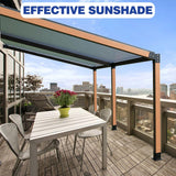 Pergola Kit, 15° 4-Way Slanted Roof Pergola Bracket Set, Powder-Coated Roof Wall Mount Pergola Brackets 4" x 4" (Actual: 3.5x3.5 Inch), Pergola Hardware for Porch Gazebo Backyard (3 pcs) TOCRETOARE