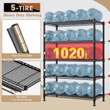 REIBII 5-Tier Wire Shelving Rack Storage Shelves Metal Shelves,1020 LBS Adjustable Heavy Duty Metal Shelving Units and Storage for Garage Pantry Bathroom 29" W X 14" D X 63" H REIBII