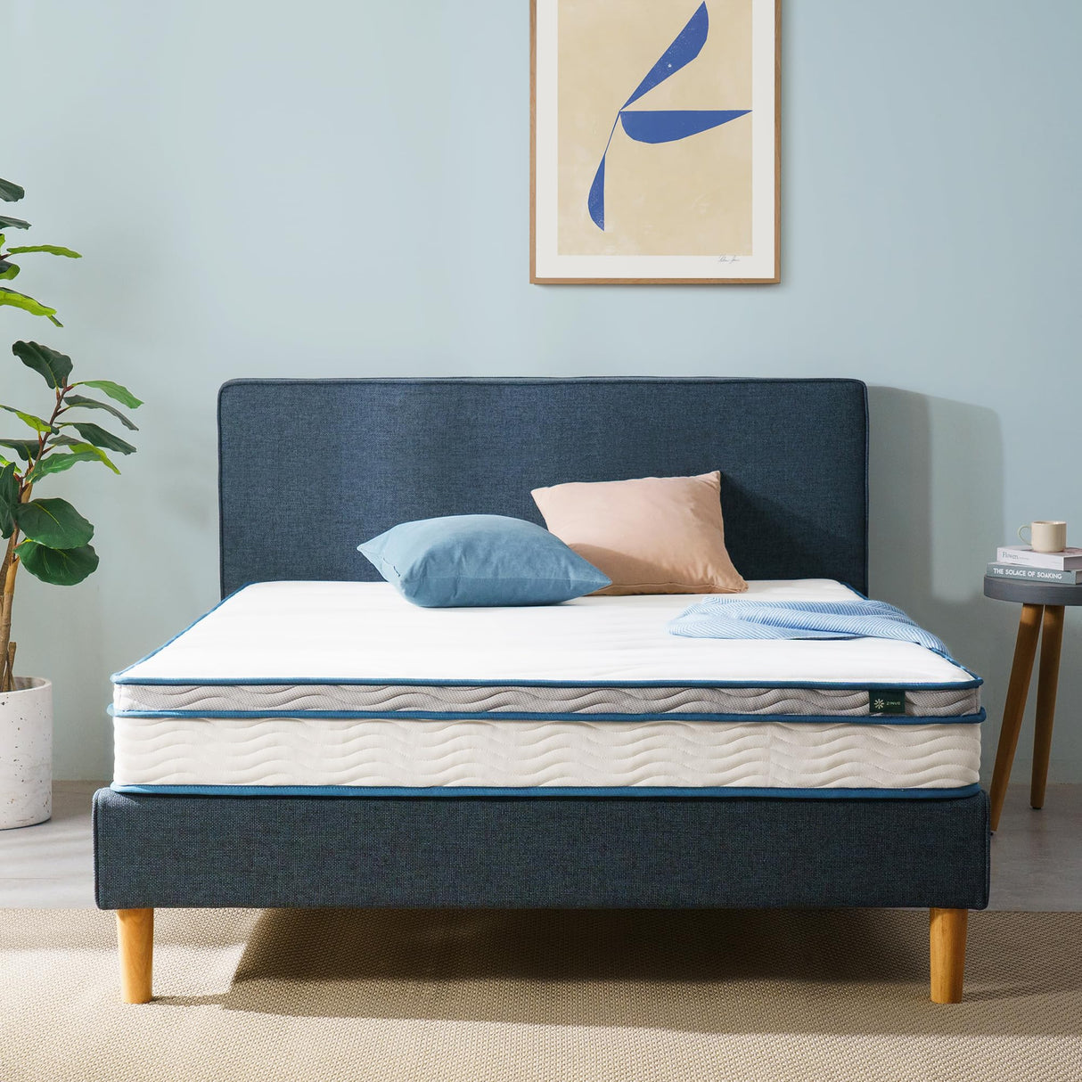 ZINUS 6 Inch Spring Sensation Hybrid Mattress [New Version], Full, Fiberglass Free, Medium Firmness, Durable Support, Certified Safe Foams & Fabric, Mattress in A Box ZINUS