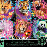 Ceaco - Glow in The Dark - Glowrious Animals Glow - 750 Piece Jigsaw Puzzle Ceaco