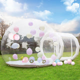 10FT Inflatable Bubble House Dome for Kids, Clear PVC Inflatable Bubble House Tent with Tunnel, Bubble Balloon House with 750W Air Blower, 600W Air Pump Inflatable Dome for Party (Clear, 10FT) Gaonala