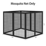 AONEAR Gazebo Universal Replacement Mosquito Netting, 10' x 10' Outdoor Mesh Netting Screen 4-Panel Sidewall with Zipper for Patio, Canopy, Garden and Backyard, Black(Mosquito Net Only) aonear