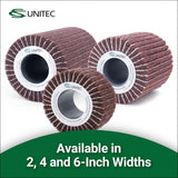 C.S. Unitec | PTX Interleaf Combi Wheel | 80 Grit Metal & Wood Buffer Polisher Machine Attachment for Grinder Tool | 4" Diameter x 4-1/8" Wide (47312) CS Unitec