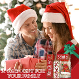 Moucuny 4 Pcs Christmas Table Decorative Signage Santa Hat Ho Ho Ho Wooden Blocks Christmas Tabletop Decor Wooden Block Sign Tiered Tray Decor Christmas Centerpieces Table Decor for Christmas Home Moucuny