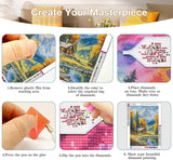 Diamond Art Kits for Adults - 3 Pack Landscape Diamond Painting Kits for Adults, 5D Round Full Drill Landscape Gem Art, Paint by Diamonds Pictures DIY Crafts Kits 12x16inch Axquilon