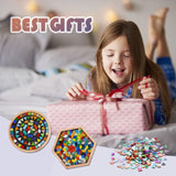 DIY Mosaic Tiles Crafts Kits for Adults, Mixed Stained Glass Mosaic Kit with 2 Sets Wooden Coaster Making Materials Package,Mosaic Adult Crafts for Women Kids Beginners Handmade Home Decor Gifts Nuyoach