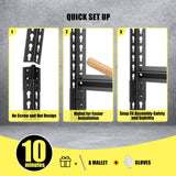 SDXYSTCE 48" W Garage Storage Shelves Heavy Duty, 3000LBS Loads Adjustable Garage Shelving, 5-Tier Metal Shelving Units and Storage Racks, Industrial Utility Shelf,48" Wx24 Dx78 H, Black SDXYSTCE