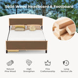 Giantex Espresso Wood Full Size Bed Frame with Dual Storage Drawers Giantex