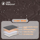 VANSOFY Loveseat Recliner Cover with Console 100% Waterproof Sofa Slipcovers Non-Slip Reclining Couch Covers Split Sofa Cover Furniture Protector for Pets, Dogs(Chocolate) VANSOFY