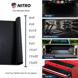 Flooring Inc's 1.6mm Nitro Garage Floor Mat, Truck & Car Garage Mat, Flexible Vinyl Garage Flooring for Stronger & Safer Garage, Workshop or Trailer, Coin Pattern, 7.5' x 17', Midnight Black IncStores