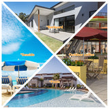 Patio Cantilever Umbrella Covers for Outdoor: Waterproof Offset Umbrella Cover Banana Style with Zipper fits 9FT to 14FT, Khaki OKPOW